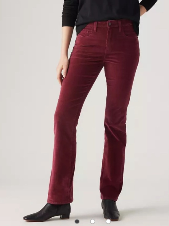 Levi’s 725 HIGH RISE BOOTCUT CORDUROY WOMENS JEANS PANTS NWT - Picture 1 of 13